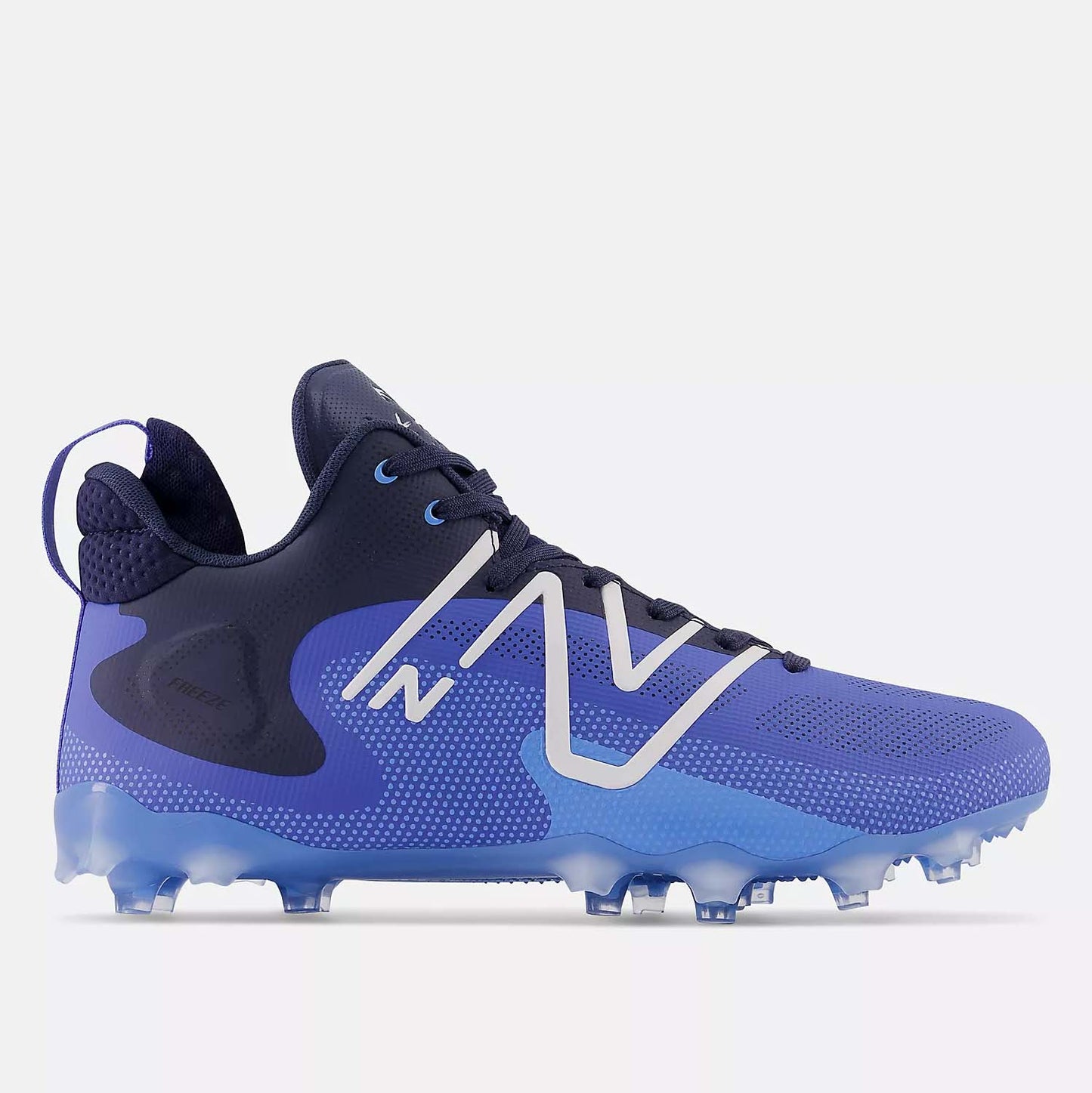 Side view of Men's New Balance FreezeLX v4 TPU Lacrosse Cleats.