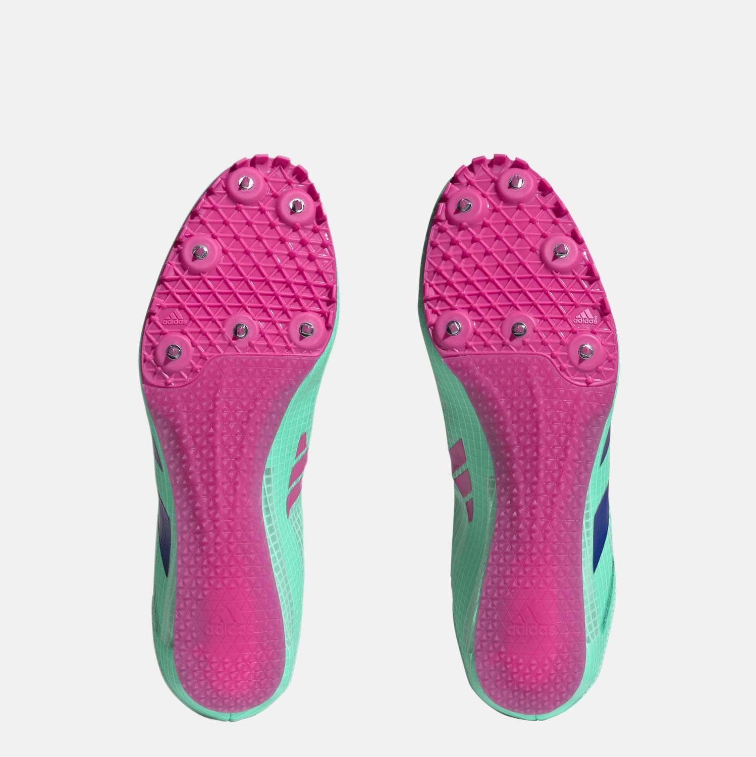 Bottom view of Adidas Sprint Spikes.