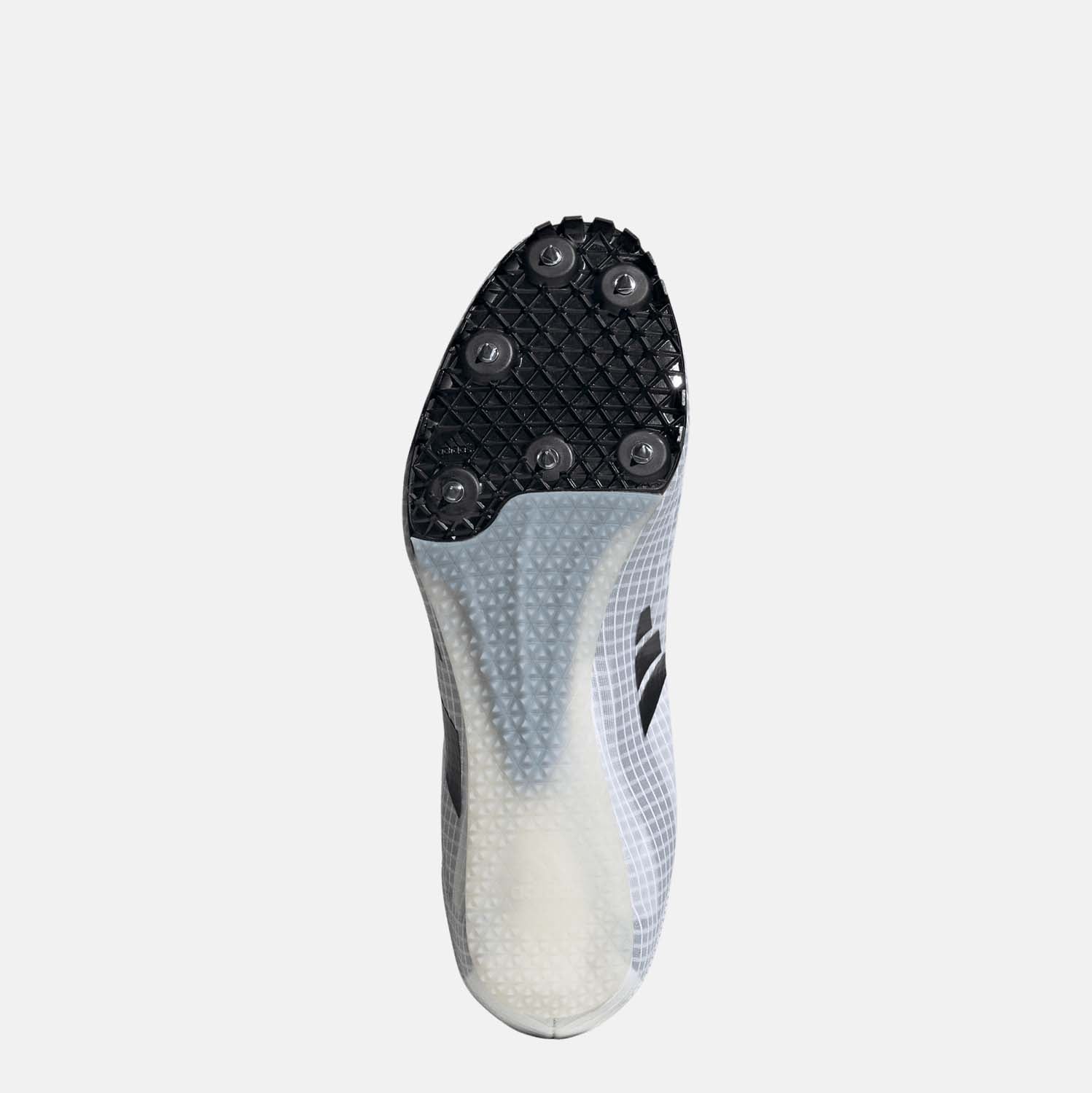 Bottom view of Adidas Sprint Spikes.