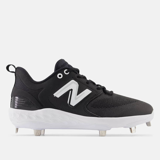 Side view of New Balance Men's Fresh Foam X 3000 V6 Metal Baseball Cleats.