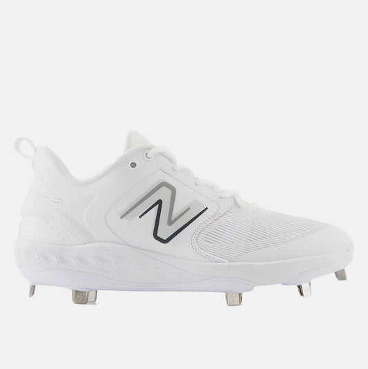 Side view of New Balance Men's Fresh Foam X 3000 V6 Metal Baseball Cleats.