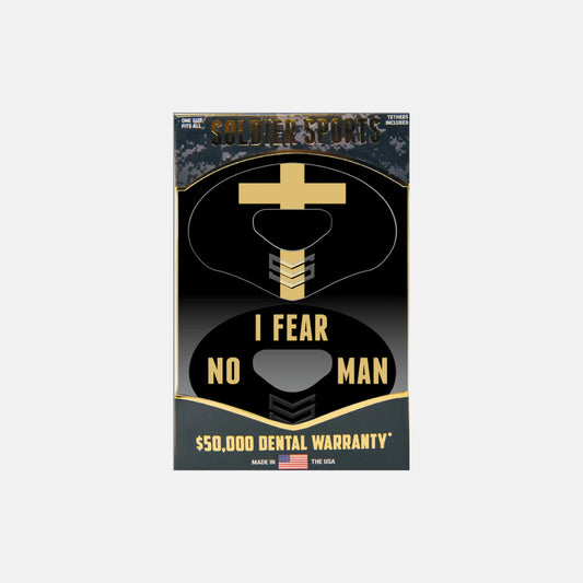 Two-Pack "I Fear No Man" Lip Protector Mouthguard, Black - SV SPORTS