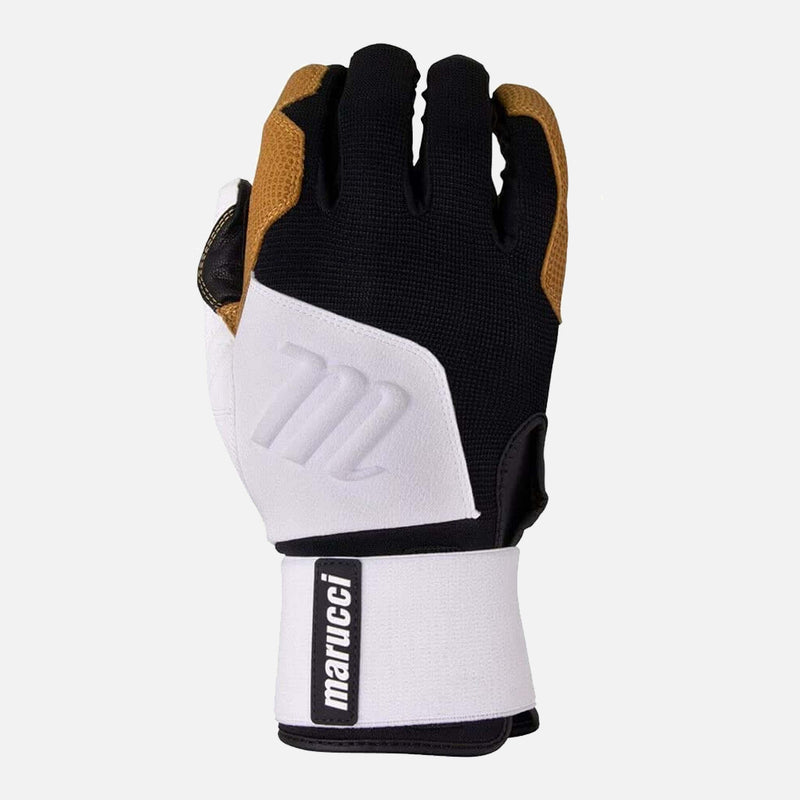 Blacksmith Full-Wrap Baseball Batting Glove, White/Black