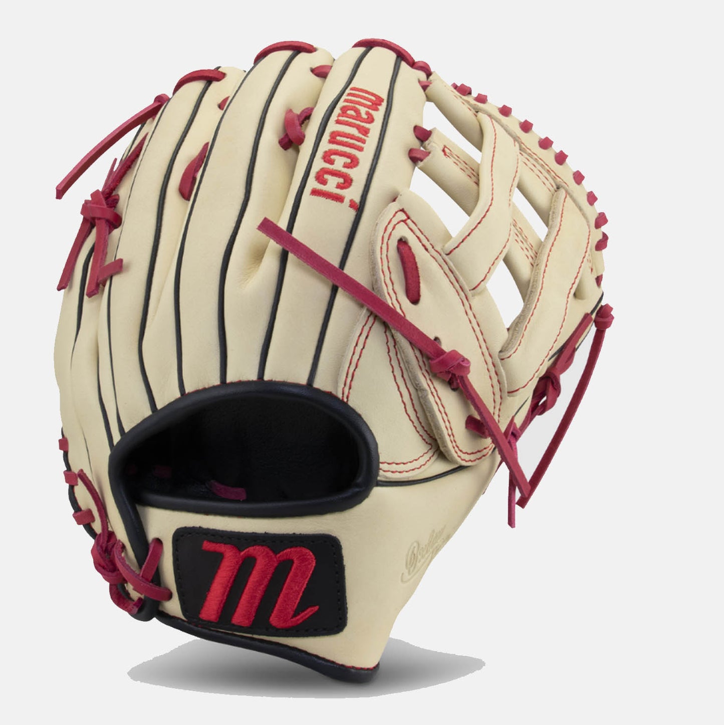 Rear view of Oxbow M Type 12.5" H-Web Fielders Glove.