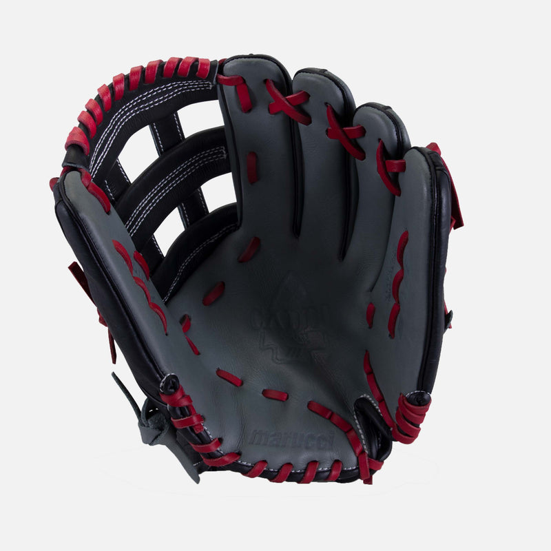 Caddo S Type 12" H-Web Glove, Gray/Red
