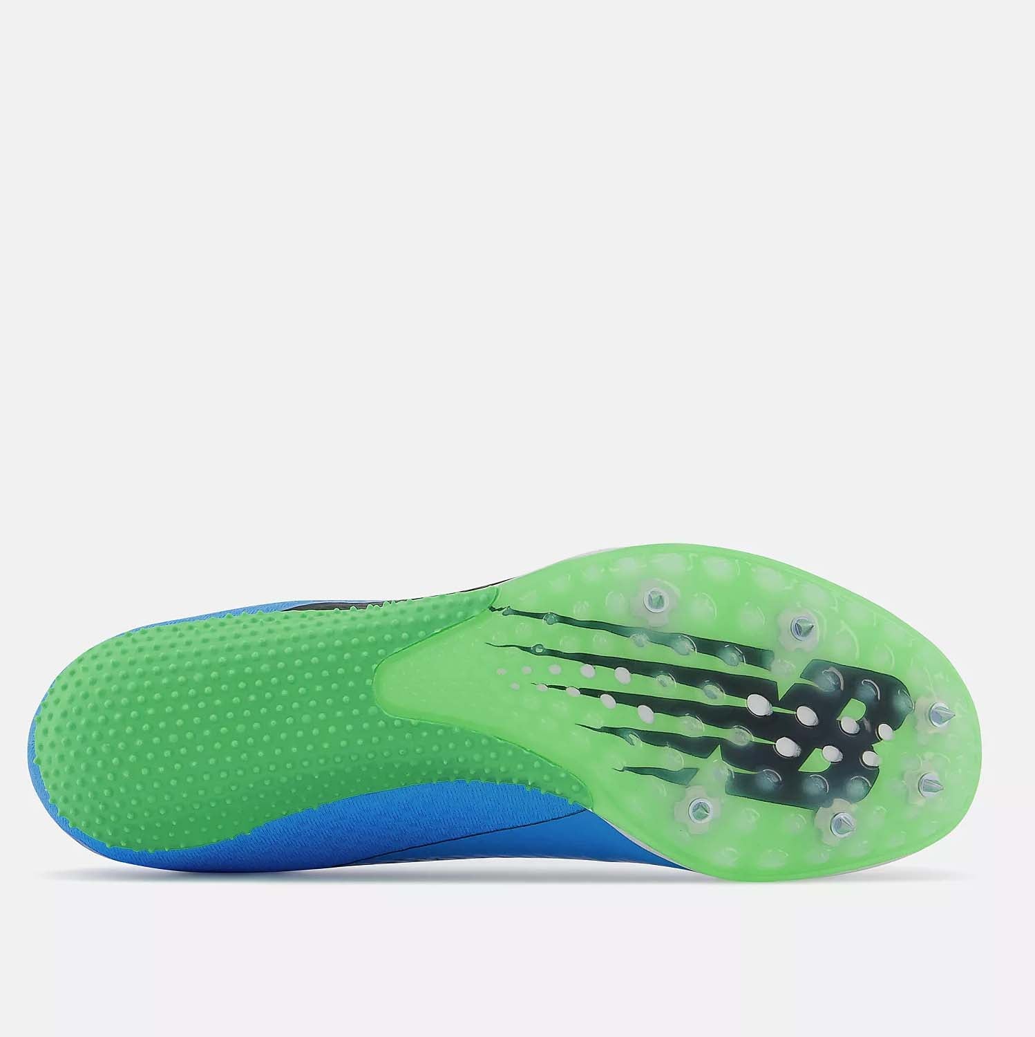 Bottom view of New Balance SD100v4 Sprint Spikes.