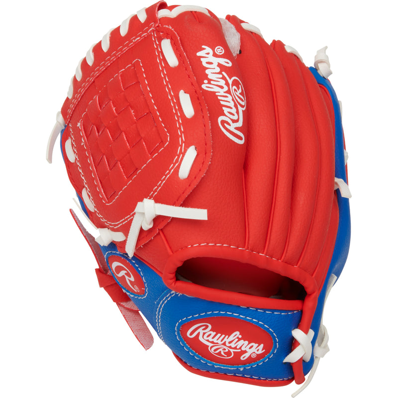 Rear view of Rawlings Player Series T-Ball Glove W/Ball.