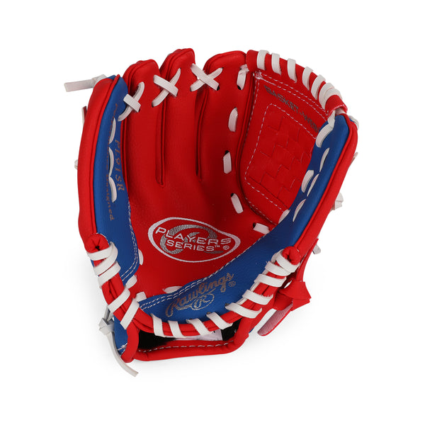 Front palm view of Rawlings Player Series T-Ball Glove W/Ball.