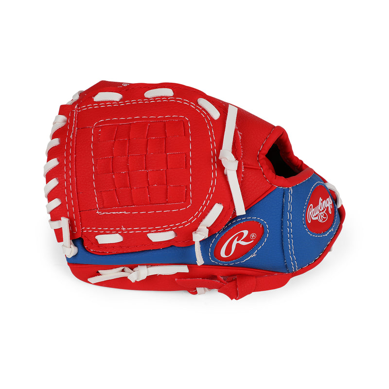 Side view of Rawlings Player Series T-Ball Glove W/Ball.