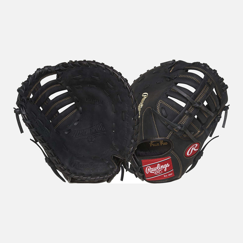 Front palm and rear view of Renegade Series 11.5" 1st Baseman Mitt.