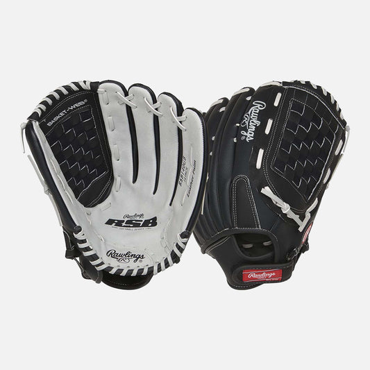 Front palm and rear view of Rawlings Rsb Series Slowpitch Glove.