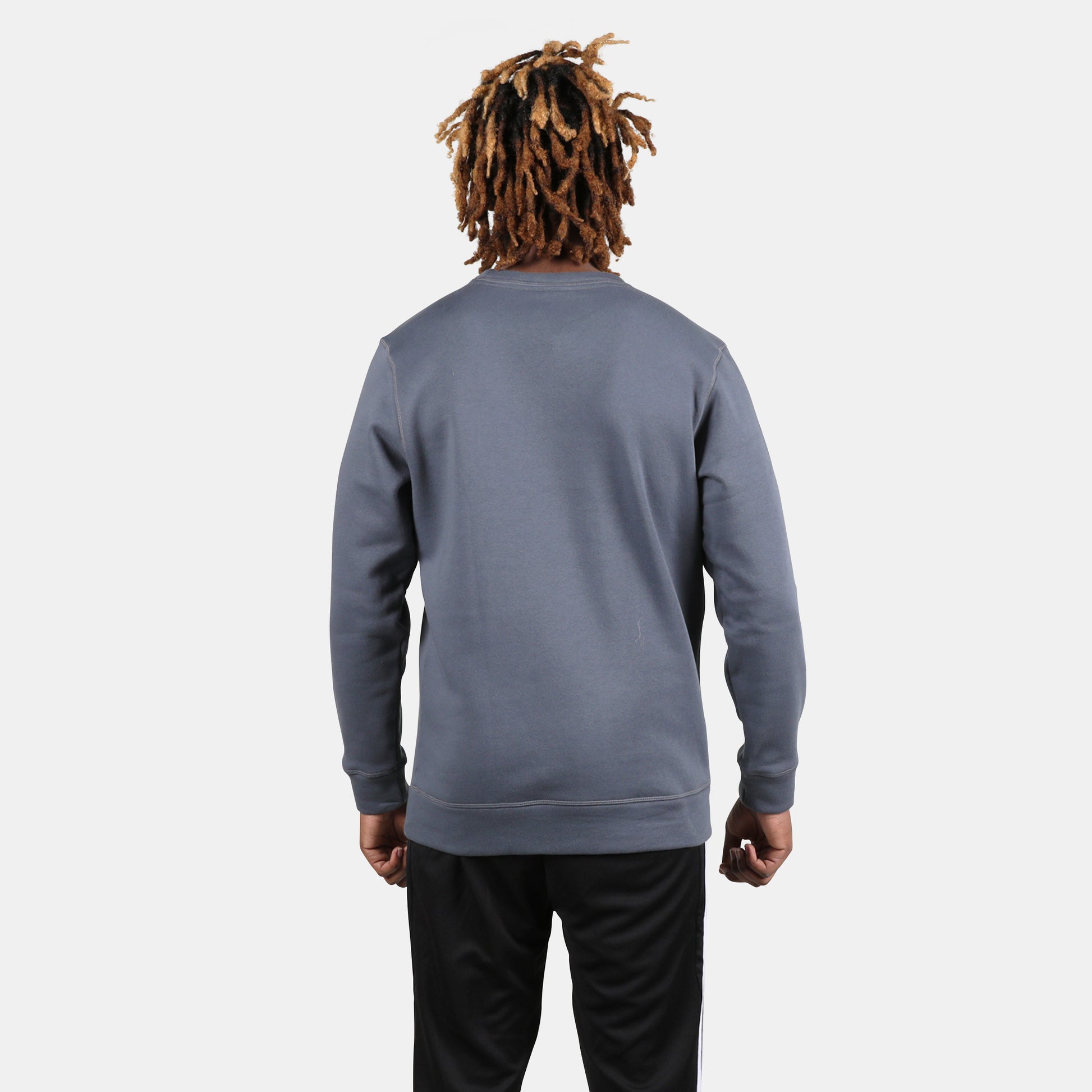 Rear view of the Adidas Men's Fleece Crew.