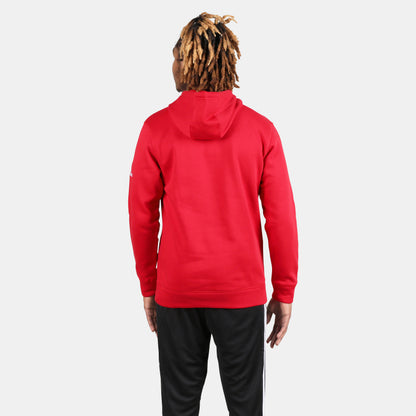 Rear view of the Adidas Men's Fleece Hoodie.