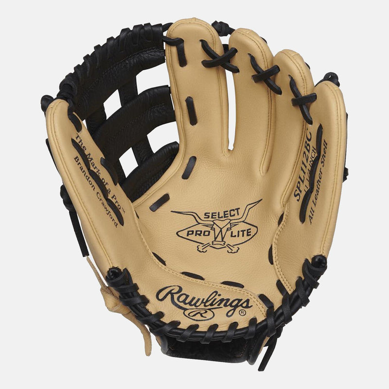 Front palm view of Youth Select Pro Lite 11.25 IN Brandon Crawford Infield Glove.