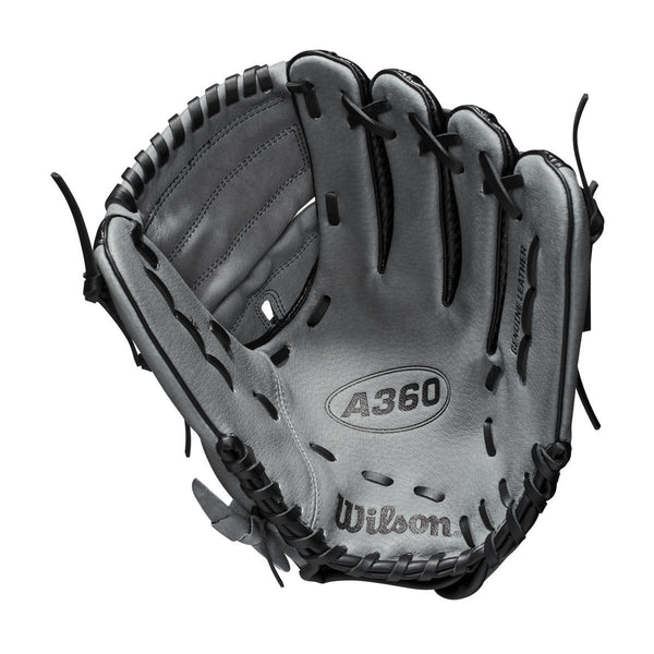 Front palm view of Wilson A360 Carbonlite All Positions 12.5 Glove.
