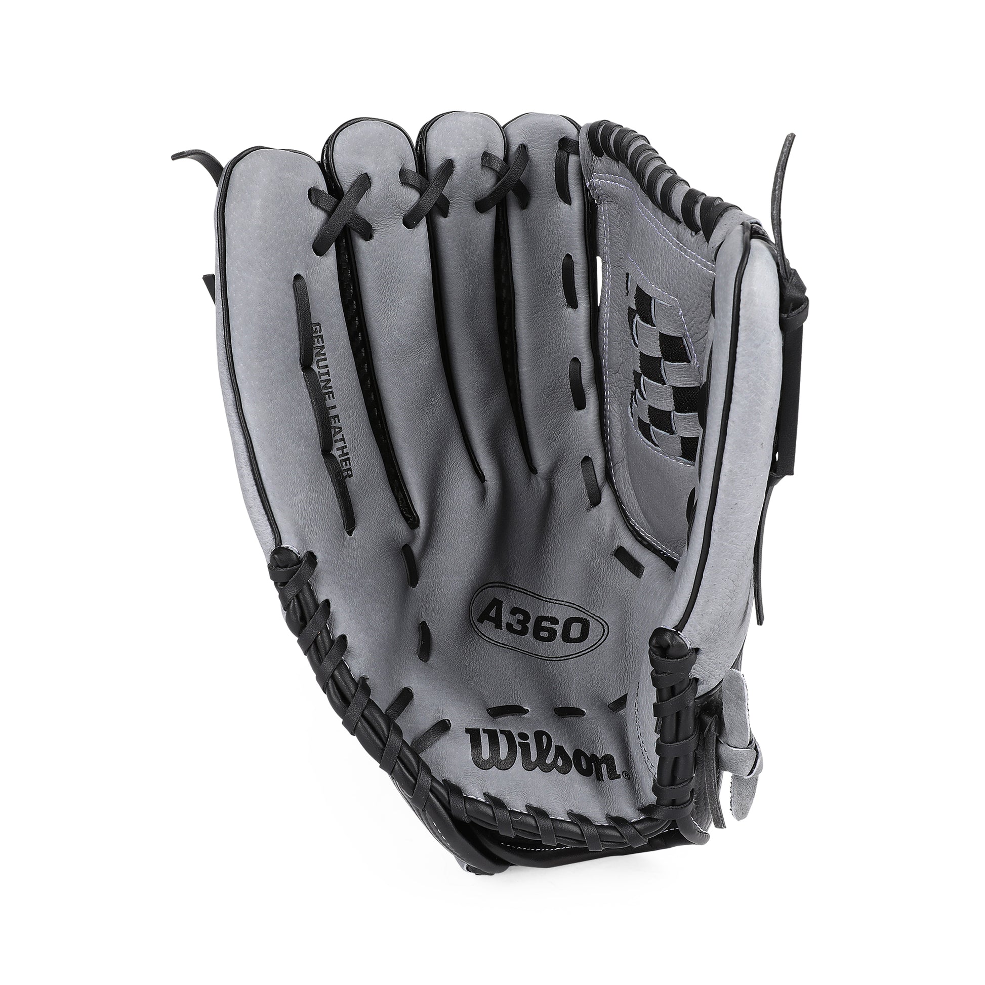 Front palm view of Wilson A360 All Positions Slow Pitch 14" Glove.