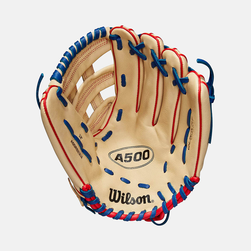 Front palm view of Wilson A500 12" Baseball Glove.